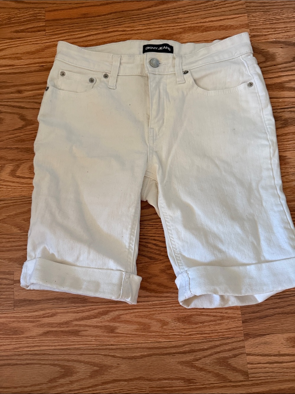 DKNY White Women's Bermuda Shorts